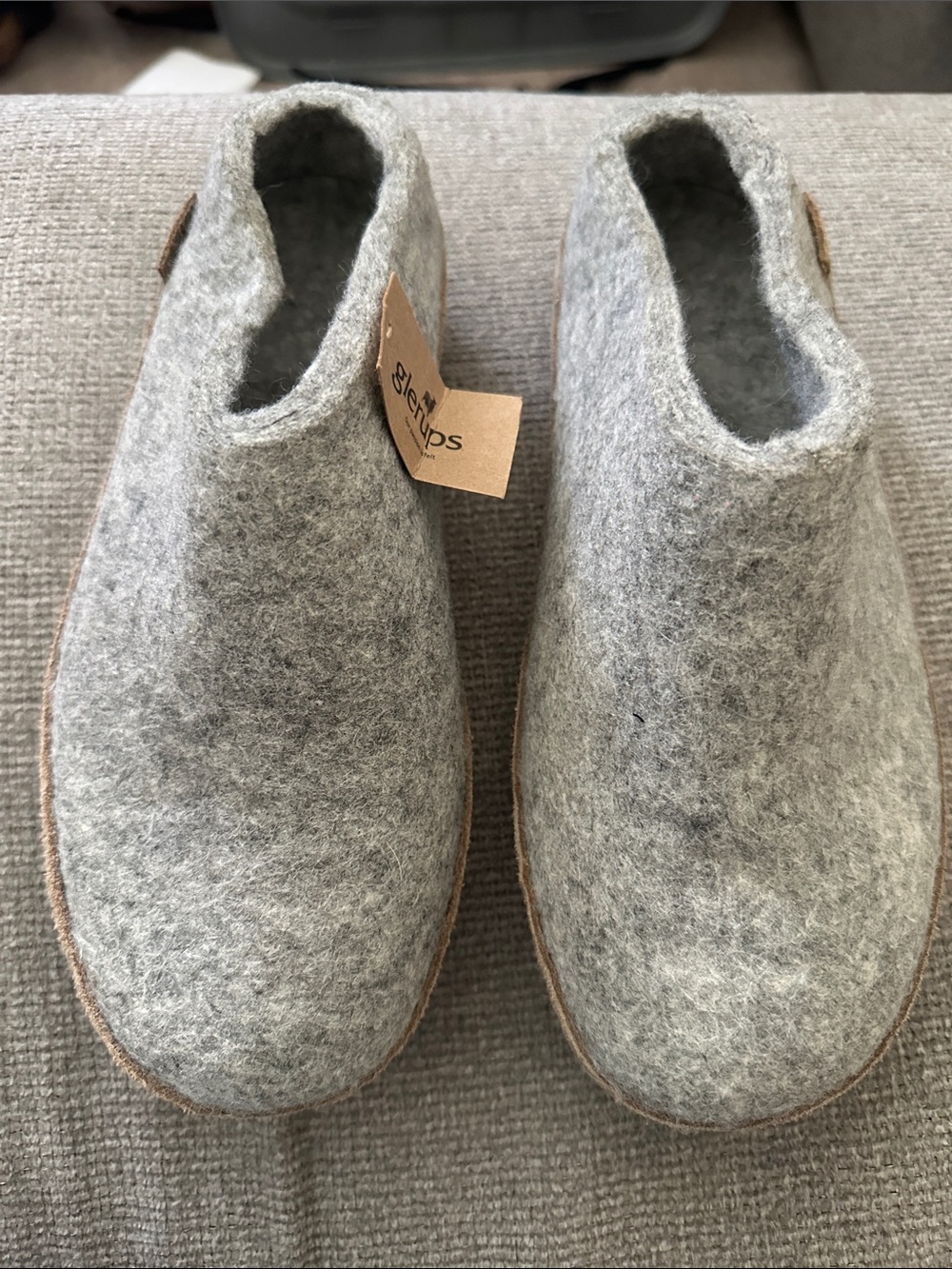Glerups nwt Gray Wool Slip-On Slippers size 36